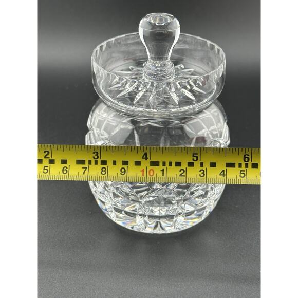 Vintage Cartier Signed Crystal Mini Biscuit Jar Lidded Late 20th Cent. 4.5 " - Picture 9 of 9